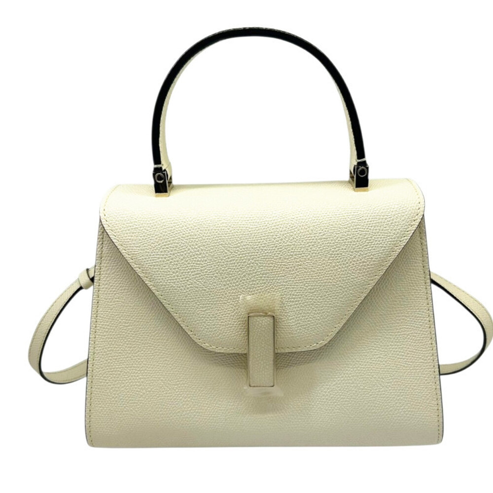 Valextra Mini Iside White Soft Calfskin Light Handbag Shoulder Bag with Strap...